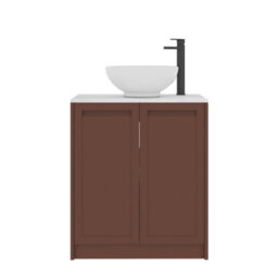 Royal Bathrooms Royal Bathroom Elmore 700mm Terracotta Clay Freestanding Countertop Bathroom Vanity Unit 2 Door With Breeze Basin - thumbnail 7