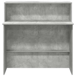 Berkfield Durable Reception Desk Concrete Grey 100X50X103.5 Cm Engineered Wood - thumbnail 5
