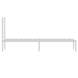 Berkfield Metal Bed Frame With Headboard White 75X190 Cm 2Ft6 Small Single - thumbnail 7