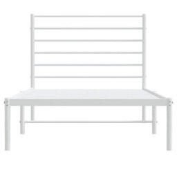Berkfield Metal Bed Frame With Headboard White 75X190 Cm 2Ft6 Small Single - thumbnail 6