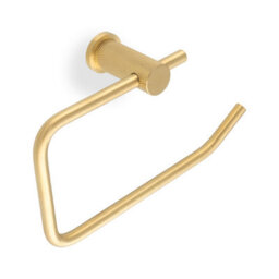 Alexander & Wilks Brunel Diamond Knurled Toilet Roll Holder-Satin Brass Pvd