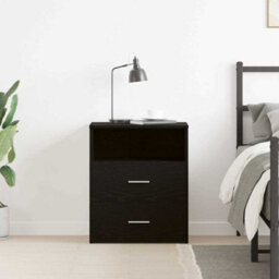 Walplus Nightstand With Drawer Black Oak 50 X 32 X 60Cm Engineered Wood - thumbnail 4