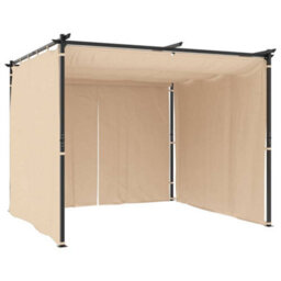 Walplus Gazebo With Curtains 3X3 M Cream Steel - thumbnail 4