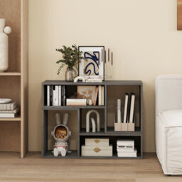 Gainoom 2-Piece Grey Console Tv Stand Modern Minimalist Entertainment Center - thumbnail 9