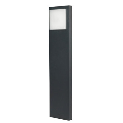GoodHome Lutak Contemporary Dark Grey Mains-Powered 1 Lamp Integrated Led Outdoor Post Light (H)770mm - image 1