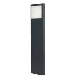 GoodHome Lutak Contemporary Dark Grey Mains-Powered 1 Lamp Integrated Led Outdoor Post Light (H)770mm - thumbnail 1