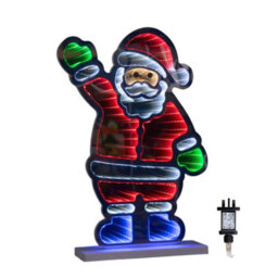 Samuel Alexander 40Cm Light Up Waving Santa Infinity Light Christmas Decoration With Multi-Coloured Leds - thumbnail 8