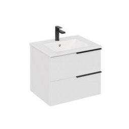 Banyetti Celtic 600mm Wall Hung Bathroom Vanity Unit With Lira Basin - Gloss White - thumbnail 4