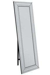 Mirroroutlet Langley All Glass Bevel Free Standing Cheval Dress Mirror 5Ft7 X 1Ft11, 170Cm X 58Cm - thumbnail 2
