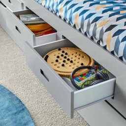 Bedmaster Venus Grey Guest Bed With Drawers And Trundle With Spring Mattresses - thumbnail 7