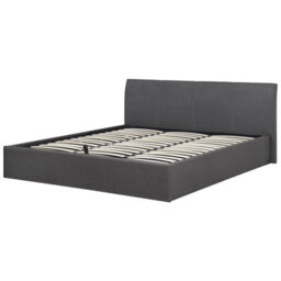 Beliani Ottoman Bed Fabric Orbey 180 X 200 Cm (Eu Super King) Grey - thumbnail 8