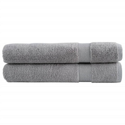 Berkfield Premium Towels Solund 2Pcs Grey 100X200Cm 600Gsm - image 1