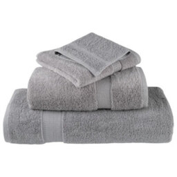 Berkfield Premium Towels Solund 2Pcs Grey 100X200Cm 600Gsm - thumbnail 4