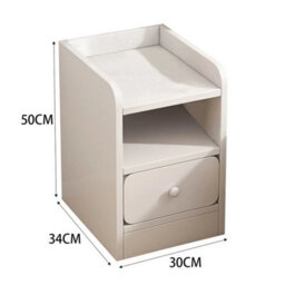 Small Slim Narrow 1 Drawer Cabinet Bedside Table Bedroom Nightstand Furniture - thumbnail 2