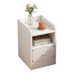 Small Slim Narrow 1 Drawer Cabinet Bedside Table Bedroom Nightstand Furniture - thumbnail 6