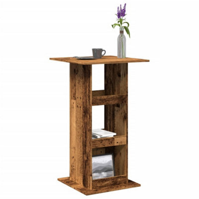 Berkfield Bar Table With Storage Old Wood 60X60X102 Cm Engineered Wood - image 1