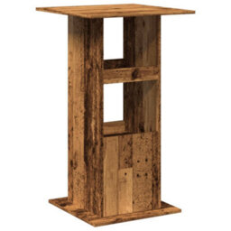 Berkfield Bar Table With Storage Old Wood 60X60X102 Cm Engineered Wood - thumbnail 6