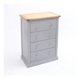 Cabinet Bits Rocca 4 Drawer Chest Of Drawers Chrome Knob - thumbnail 3