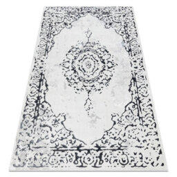 RugsX Carpet Allure 1961 Ornament, Frame - Structural, Stylish, Glamour White Grey 120X170 Cm - thumbnail 4