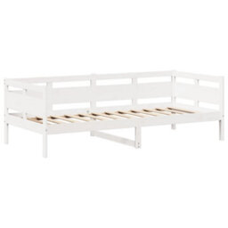 Berkfield Day Bed With Roof Without Mattress White 80X200 Cm Solid Wood - thumbnail 6