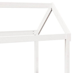 Berkfield Day Bed With Roof Without Mattress White 80X200 Cm Solid Wood - thumbnail 9