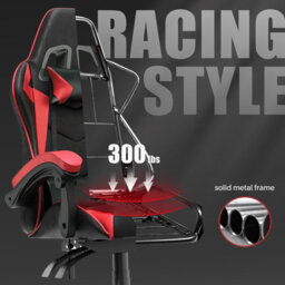 Onemill Ergonomic Gaming And Office Chair With Adjustable Features, Lumbar Support, And Stylish Color Options(Black-Red) - thumbnail 3