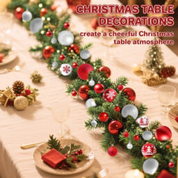 Deao Toys Christmas Garland- 9Ft  Long Festive Christmas Garland With Decorative Baubles & Balloons - thumbnail 5