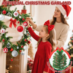 Deao Toys Christmas Garland- 9Ft  Long Festive Christmas Garland With Decorative Baubles & Balloons - thumbnail 6