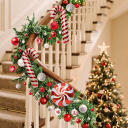 Deao Toys Christmas Garland- 9Ft  Long Festive Christmas Garland With Decorative Baubles & Balloons - thumbnail 7