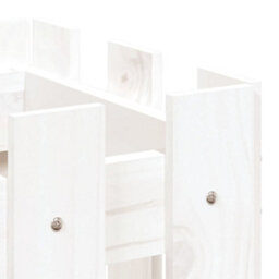 Berkfield Garden Planter With Fence Design White 60X30X30 Cm Solid Wood Pine - thumbnail 7