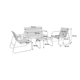 Sweeek - 4-Seater Steel Garden Sofa Set  Noto Terracotta 78X122X39 Cm - thumbnail 7