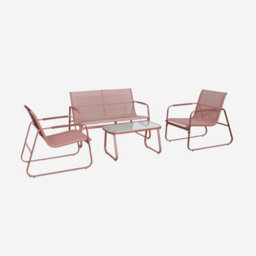 Sweeek - 4-Seater Steel Garden Sofa Set  Noto Terracotta 78X122X39 Cm - thumbnail 1