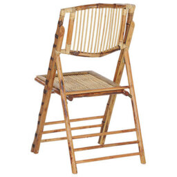Beliani Set Of 4 Dining Chairs Folding Trentor Bamboo Natural - thumbnail 5