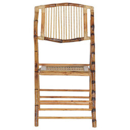 Beliani Set Of 4 Dining Chairs Folding Trentor Bamboo Natural - thumbnail 6