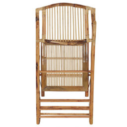 Beliani Set Of 4 Dining Chairs Folding Trentor Bamboo Natural - thumbnail 7