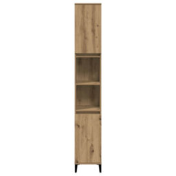 Walplus Bathroom Cabinet Artisan Oak 30X30X190 Cm Engineered Wood - thumbnail 4