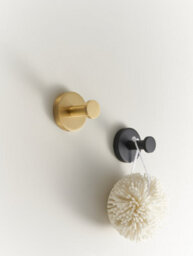 Excel Home Pair Of Bathroom Hooks, Brushed Brass Finish, Solid Brass Construction, Modern Wall Hooks For Towels & Robes, Stylish & Durable - thumbnail 2