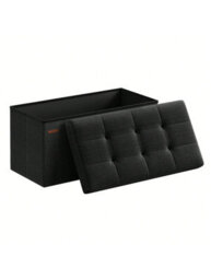 LEDREM Storage Ottoman, Foldable Small Ottoman Foot Rest, 38 X 76 X 38 Cm Foot Stool, Cube Ottoman With Storage, Load Up To 300 Kg - thumbnail 8