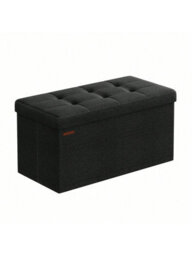 LEDREM Storage Ottoman, Foldable Small Ottoman Foot Rest, 38 X 76 X 38 Cm Foot Stool, Cube Ottoman With Storage, Load Up To 300 Kg - thumbnail 9