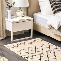 Wyld And Coco Casanova Geometric Beige Black Area Rug 80 X 150 Cm - Low Pile, Polyester - thumbnail 2