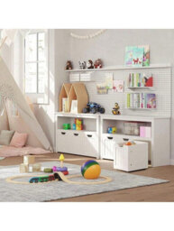 LEDREM Toy Storage For Kids, Storage Unit, Storage Cabinet With Wheels, Kids Bookcase, 3 Drawers, For Children's Room - thumbnail 5