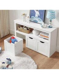 LEDREM Toy Storage For Kids, Storage Unit, Storage Cabinet With Wheels, Kids Bookcase, 3 Drawers, For Children's Room - thumbnail 4