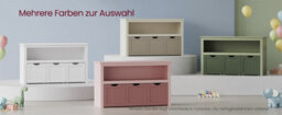 LEDREM Toy Storage For Kids, Storage Unit, Storage Cabinet With Wheels, Kids Bookcase, 3 Drawers, For Children's Room - thumbnail 8