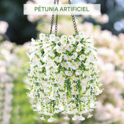 Artificial Petunia Flowers For Outdoor Use, 2 Pieces Faux Petunias, Hanging Artificial Flowers, Uv Resistant For Balcony, Porch - thumbnail 3