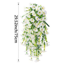Artificial Petunia Flowers For Outdoor Use, 2 Pieces Faux Petunias, Hanging Artificial Flowers, Uv Resistant For Balcony, Porch - thumbnail 5
