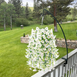 Artificial Petunia Flowers For Outdoor Use, 2 Pieces Faux Petunias, Hanging Artificial Flowers, Uv Resistant For Balcony, Porch - thumbnail 8