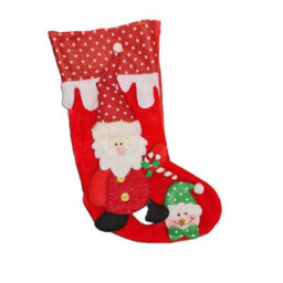 HSD Christmas Stocking With Santa - Festive Holiday Decoration For Tree, Mantel & Home Decor