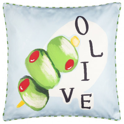 furn. Furn Mediterranean Olive Outdoor Cushion, Olive/blue, 45 X 45Cm - image 1