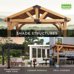 Backyard Discovery Barrington Cedar Wood Outdoor Patio Gazebo With Powerport 4.3M X 3.1M (14Ft X 10Ft) - thumbnail 9
