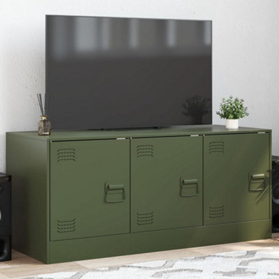 Berkfield Tv Cabinet Olive Green 99X39X44 Cm Steel - image 1